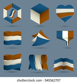 Retro colors and different shapes to use about France crisis in november.