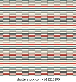 Retro colors horizontal lines background. Minimalist wallpaper. Seamless surface pattern with geometric ornament. Stripes motif. Modern style digital paper for textile print, page fill. Vector art