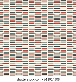 Retro colors horizontal lines background. Minimalist wallpaper. Seamless surface pattern with geometric ornament. Stripes motif. Modern style digital paper for textile print, page fill. Vector art
