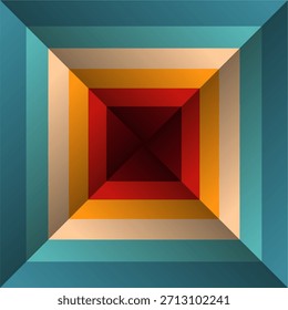 Fondo de línea de colores retro abstracto. Antiguas 70s cinta raya arco iris colorido. Ilustración vectorial. Fondo de pantalla de color de la década de 1970 con algo de espacio de copia