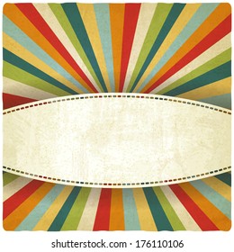 retro colors striped old background - vector illustration