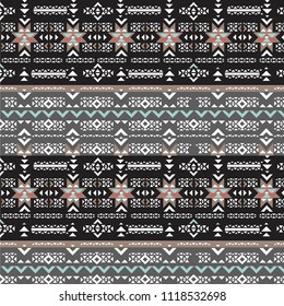 retro colors tribal vector seamless navajo pattern. aztec abstract geometric art print. ethnic hipster vector background. Wallpaper, cloth design, fabric, paper, cover, textile template.