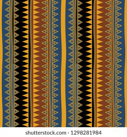 retro colors tribal vector seamless navajo pattern. aztec abstract geometric art print. ethnic hipster vector background. Wallpaper, cloth design, fabric, tissue, cover, textile template illustration.