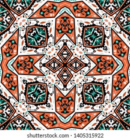 retro colors tribal vector seamless navajo pattern. aztec abstract geometric art print. ethnic hipster vector background. Wallpaper, cloth design, fabric, tissue, cover, textile template