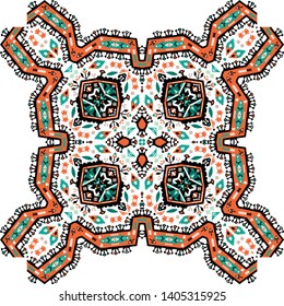 retro colors tribal vector seamless navajo pattern. aztec abstract geometric art print. ethnic hipster vector background. Wallpaper, cloth design, fabric, tissue, cover, textile template