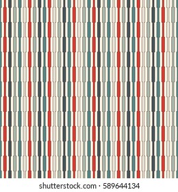 Retro colors vertical lines background. Minimalist wallpaper. Seamless surface pattern with geometric ornament. Stripes motif. Modern style digital paper for textile print, page fill. Vector art