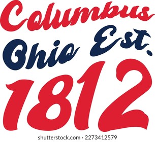 Retro Columbus T-shirt Design, Vector