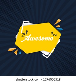 retro comic background with halftone effect, banner disgn,border, vector illustration.