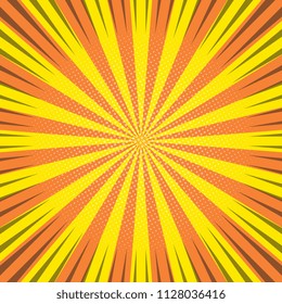 retro comic background with radial lines