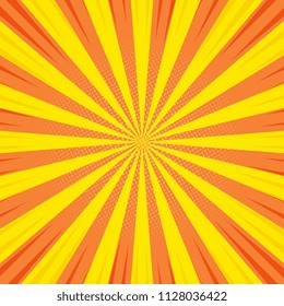 retro comic background with radial lines