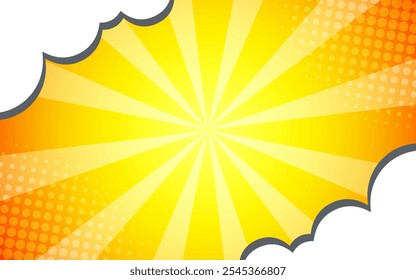 Retro Comic Background. Vector halftone illustration.