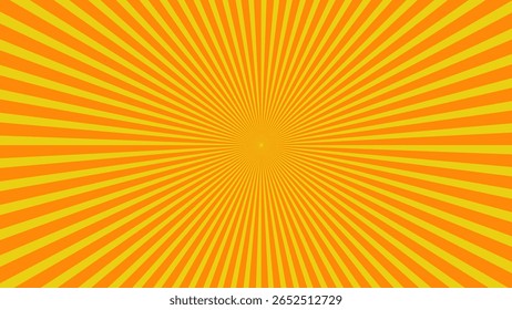 Fundo de quadrinhos retrô. Raios solares amarelos vintage. Estilo de arte pop. Papel de Parede Vetor HD