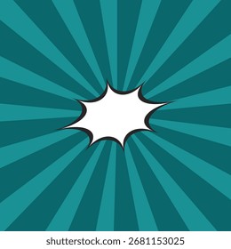 Retro Comic Book Estilo Burst Fundo com Bolha de Fala e Raios