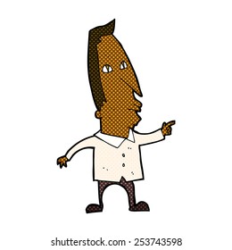 retro comic book style cartoon pointing man