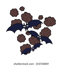 historieta estilo retro dibujos animados murciélagos vampiros