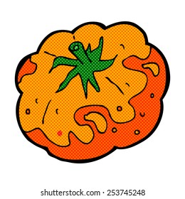 retro comic book style cartoon tomato