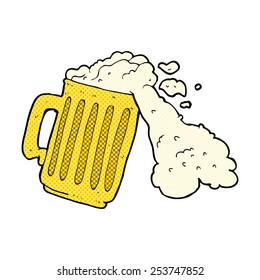 historieta estilo retro barrido de cerveza