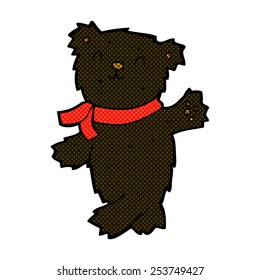 Retro-Comic-Stil Cartoon windet Teddybär