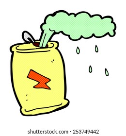 retro comic book style cartoon fizzing soda can