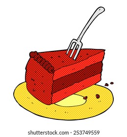 tarta de dibujos animados estilo libro de historietas retro