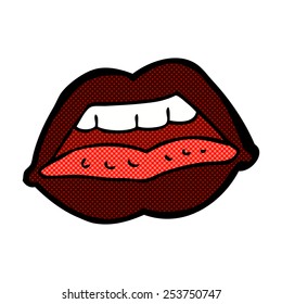 Retro-Comicbuch-Stil Cartoon sexy lips-Symbol