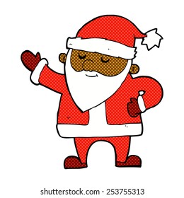 retro comic book style cartoon santa claus