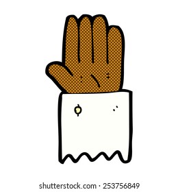 Cartoon-Handsymbol im Retro-Comicstil