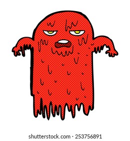 caricatura estilo libro de historietas retro fantasma espeluznante