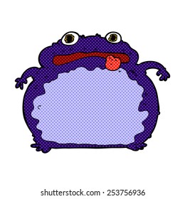 retro comic book style cartoon funny frog