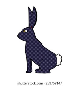 retro comic book style cartoon rabbit