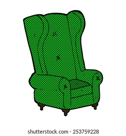estilo de historieta retro caricatura sillón antiguo