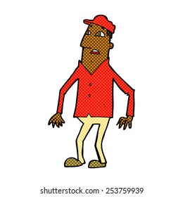 retro comic book style cartoon shocked man