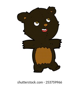 retrô quadrinhos estilo desenhos animados urso negro
