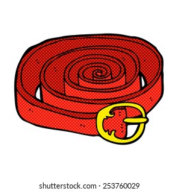 cinturón de dibujos animados estilo libro de historietas retro
