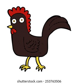 retro comic book style cartoon chicken