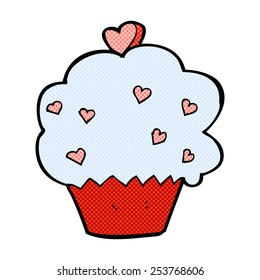 Retro-Comicbuch-Stil Cartoon Cupcake