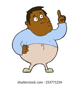 retro comic book style cartoon man asking question