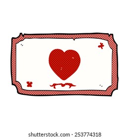 caricatura estilo libro de historietas retro marco de corazón de amor