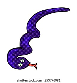 retro comic book style cartoon hissing snake