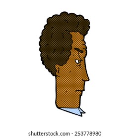 caricatura estilo historieta retro hombre molesto