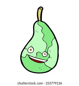 retro comic book style cartoon happy pear