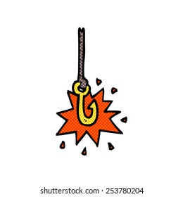 retro comic book style cartoon hook