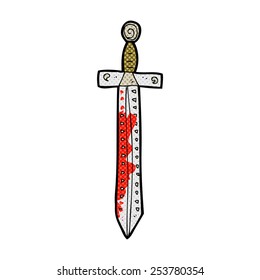 historieta estilo retro caricatura sangre espada salpicada
