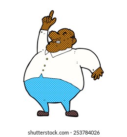 retro comic book style cartoon big fat boss