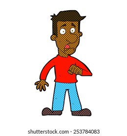 retro comic book style cartoon shocked man