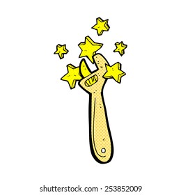 caricatura de estilo retro de historieta estilo spanner ajustable