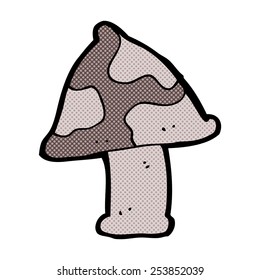 retro comic book style cartoon toadstool