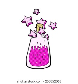 retro comic book style cartoon magic potion