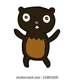 Retro-Comicbuch-Stil Cartoon Black Bär Cupe