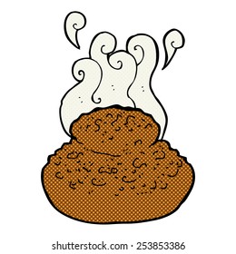 retro comic book style cartoon bread